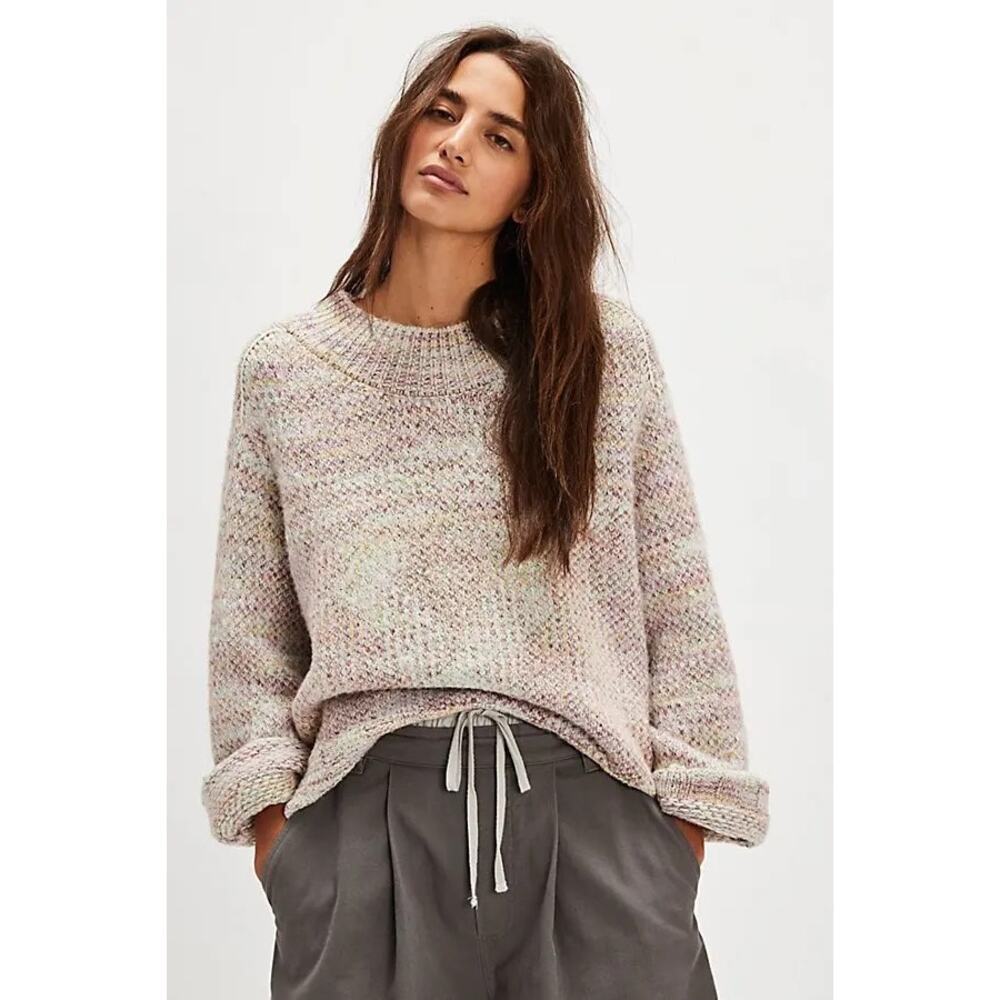 Free People cotton candy pullover gardenia blossom combo women's size M